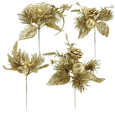 com-four ® 4X Arrangements décoratifs, des brindilles comme Superbes de belles décorations d'intérieur également pour les couronnes et les compositions florales - Publicité com-four ® 4X Arrangements décoratifs, des brindilles comme Superbes de belles décorations d'intérieur également pour les couronnes et les compositions florales - Publicité