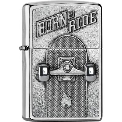 Zippo Briquet Tempête Skateboard Rechargeable Coffret Cadeau Métal Fabriqué aux USA, Argent - Publicité Zippo Briquet Tempête Skateboard Rechargeable Coffret Cadeau Métal Fabriqué aux USA, Argent - Publicité