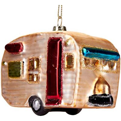BRUBAKER Suspension pour Sapin de Noël Caravane/Roulotte Boule en Verre Soufflé Peinte à la Main Drôle & Originale Décoration Arbre de Noël 11,3 cm - Publicité BRUBAKER Suspension pour Sapin de Noël Caravane/Roulotte Boule en Verre Soufflé Peinte à la Main Drôle & Originale Décoration Arbre de Noël 11,3 cm - Publicité