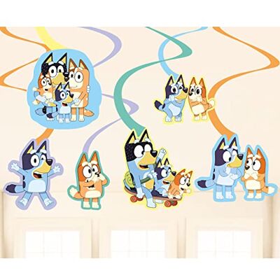 amscan Bluey Swirl Decorations - Publicité amscan Bluey Swirl Decorations - Publicité