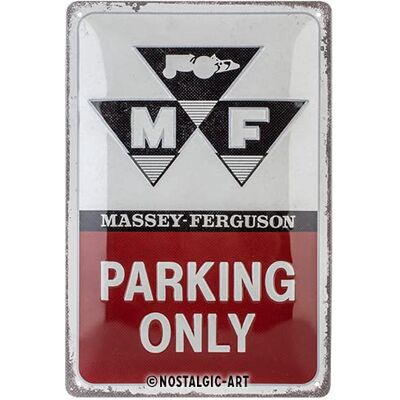 ART Plaque vintage, Massey Ferguson Parking Only – Idée de cadeau pour fans de tracteurs, métal, Design rétro pour décoration, 20 x 30 cm 22348 - Publicité ART Plaque vintage, Massey Ferguson Parking Only – Idée de cadeau pour fans de tracteurs, métal, Design rétro pour décoration, 20 x 30 cm 22348 - Publicité