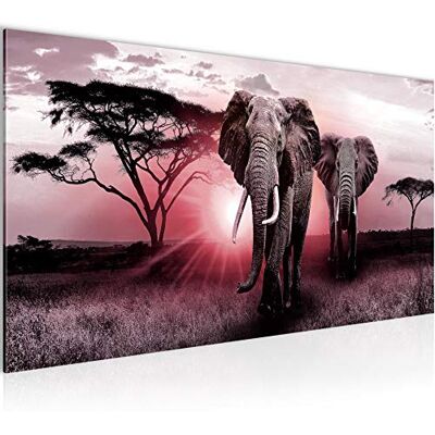 Tableau Decoration Murale Afrique L'Éléphant 1 Partie Moderne Toile non tissée Salon Salle Savane Gris Rose 007612c - Publicité Tableau Decoration Murale Afrique L'Éléphant 1 Partie Moderne Toile non tissée Salon Salle Savane Gris Rose 007612c - Publicité
