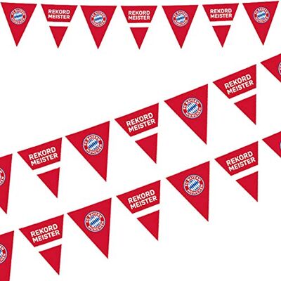 amscan Guirlande de fanions FC Bayern Munich 9906516-400 x 19,5 cm en Plastique Décoration à Suspendre Maître Record - Publicité amscan Guirlande de fanions FC Bayern Munich 9906516-400 x 19,5 cm en Plastique Décoration à Suspendre Maître Record - Publicité