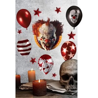 FIESTAS GUIRCA Stickers Cirque MORBIDE Effrayant 25X70CM Décoration spécial Halloween Thème(s) : Circus ensanglanté - Publicité FIESTAS GUIRCA Stickers Cirque MORBIDE Effrayant 25X70CM Décoration spécial Halloween Thème(s) : Circus ensanglanté - Publicité
