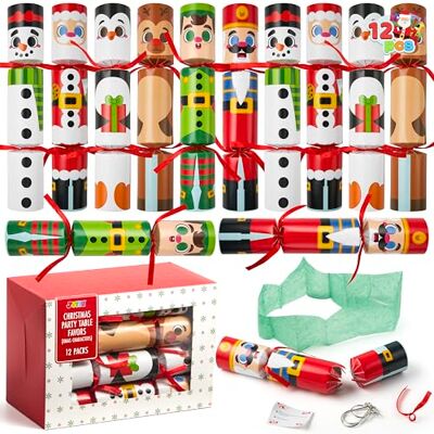 JOYIN Cadeaux de table de fête de Noël (personnages de Noël),12 paquets - Publicité JOYIN Cadeaux de table de fête de Noël (personnages de Noël),12 paquets - Publicité