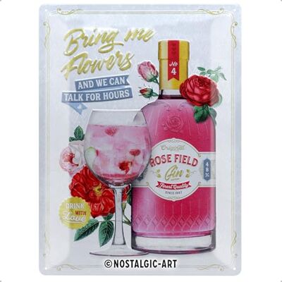 ART Plaque vintage, Pink Gin Flowers – Idée de cadeau pour amateurs de cocktails, en métal, Design retro pour la décoration, 30 x 40 cm 23286 - Publicité ART Plaque vintage, Pink Gin Flowers – Idée de cadeau pour amateurs de cocktails, en métal, Design retro pour la décoration, 30 x 40 cm 23286 - Publicité