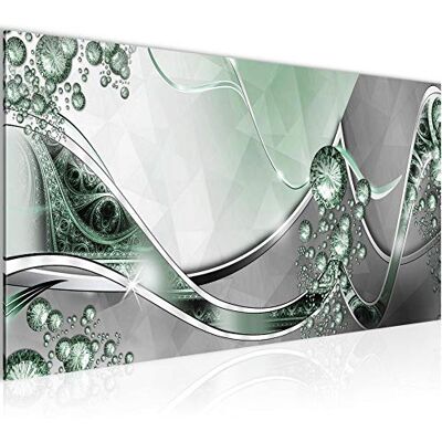 Tableau Decoration Murale Abstrait 1 Partie Moderne Toile non tissée Salon Salle Diamant Argent Vert 109112b - Publicité Tableau Decoration Murale Abstrait 1 Partie Moderne Toile non tissée Salon Salle Diamant Argent Vert 109112b - Publicité