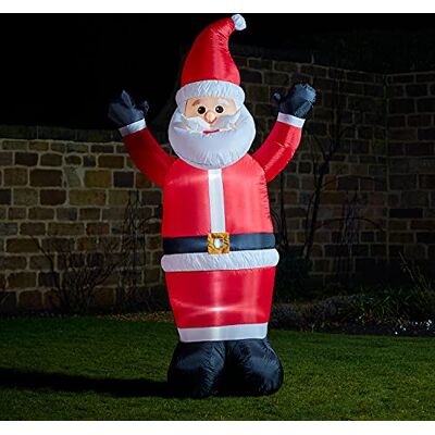 Lights4fun Père Noël Gonflable LED Éclairage et Décoration de Noël Extérieur Figurine Américaine - Publicité Lights4fun Père Noël Gonflable LED Éclairage et Décoration de Noël Extérieur Figurine Américaine - Publicité