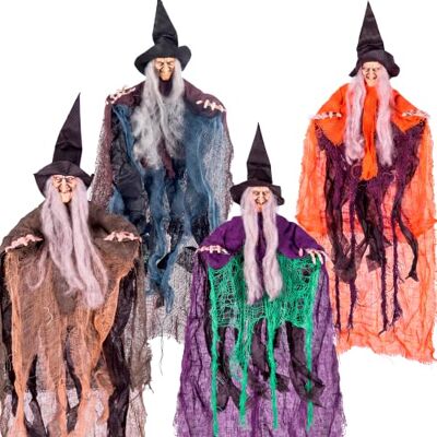JOYIN Lot de 4 sorcières méchantes à suspendre pour Halloween,Multicolores, 49,8 cm, décoration d'extérieur/d'intérieur/de la cour/du jardin - Publicité JOYIN Lot de 4 sorcières méchantes à suspendre pour Halloween,Multicolores, 49,8 cm, décoration d'extérieur/d'intérieur/de la cour/du jardin - Publicité