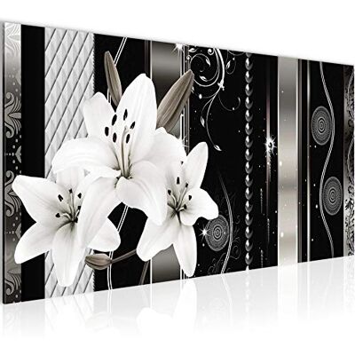 Tableau Decoration Murale Lis Fleurs 1 Partie Moderne Toile non tissée Salon Salle Abstrait Gris 008412c - Publicité Tableau Decoration Murale Lis Fleurs 1 Partie Moderne Toile non tissée Salon Salle Abstrait Gris 008412c - Publicité