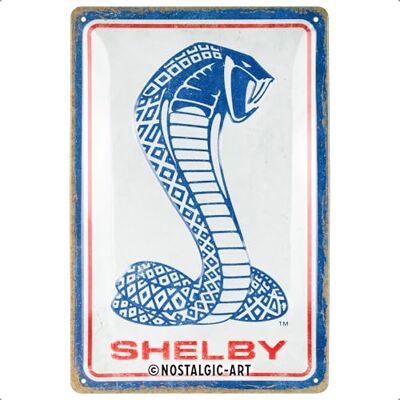 ART Plaque rétro, 20 x 30 cm, Shelby – Cobra Snake – Idée cadeau pour fans de Shelby, Official License Product (OLP), en métal, design vintage - Publicité ART Plaque rétro, 20 x 30 cm, Shelby – Cobra Snake – Idée cadeau pour fans de Shelby, Official License Product (OLP), en métal, design vintage - Publicité