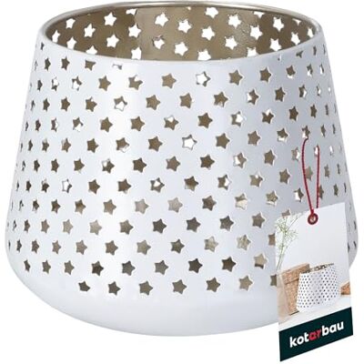 KOTARBAU® Lanterne en métal Blanc étoiles ⌀ 8 x 9 cm en Acier Bougeoir ajouré décoratif Lanterne décorative pour Balcon, Terrasse, Maison Photophore Lanterne métal Lanterne Photophore métal - Publicité KOTARBAU® Lanterne en métal Blanc étoiles ⌀ 8 x 9 cm en Acier Bougeoir ajouré décoratif Lanterne décorative pour Balcon, Terrasse, Maison Photophore Lanterne métal Lanterne Photophore métal - Publicité