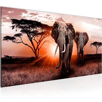 Tableau Decoration Murale Afrique L'Éléphant 1 Partie Moderne Toile non tissée Salon Salle Le Coucher Du Soleil Gris Rouge 007612b - Publicité Tableau Decoration Murale Afrique L'Éléphant 1 Partie Moderne Toile non tissée Salon Salle Le Coucher Du Soleil Gris Rouge 007612b - Publicité