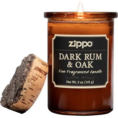 Zippo Spirit Candle Dark Rum & Oak Bougie Parfumée En Bocal, Parfum Unique Rhum Paille Et Chêne, 141 g, Cadeau Stylé Pour Moments Privilégiés - Publicité Zippo Spirit Candle Dark Rum & Oak Bougie Parfumée En Bocal, Parfum Unique Rhum Paille Et Chêne, 141 g, Cadeau Stylé Pour Moments Privilégiés - Publicité