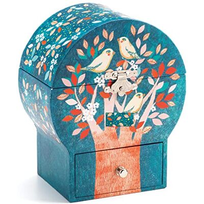 DJECO Boîte à Musique et Bijoux en Bois dès 4 Ans Rangement Bijoux avec Intérieur en Velours et 1 Tiroir Cadeau Décoratif Unique Figurine, Mélodie, Miroir et Illustrations Arbre Poétique - Publicité DJECO Boîte à Musique et Bijoux en Bois dès 4 Ans Rangement Bijoux avec Intérieur en Velours et 1 Tiroir Cadeau Décoratif Unique Figurine, Mélodie, Miroir et Illustrations Arbre Poétique - Publicité