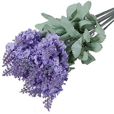 Somerway 10 Têtes Artificielles Lavande Soie Fleur Bouquet Mariage Maison Fête Bricolage Décoratif Faux Fleurs Plantes Bouquet Violet Clair - Publicité Somerway 10 Têtes Artificielles Lavande Soie Fleur Bouquet Mariage Maison Fête Bricolage Décoratif Faux Fleurs Plantes Bouquet Violet Clair - Publicité
