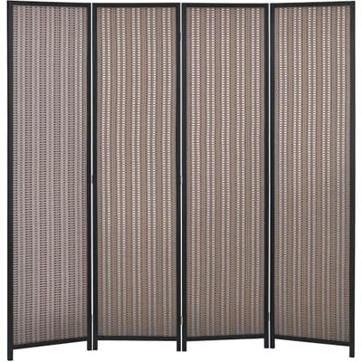 HOMCOM Paravent Interieur en Bois 4 Panneaux 180 x 180 cm séparateur de pièce Pliable cloison de séparation pour Salon Chambre à Coucher Maison, Marron - Publicité HOMCOM Paravent Interieur en Bois 4 Panneaux 180 x 180 cm séparateur de pièce Pliable cloison de séparation pour Salon Chambre à Coucher Maison, Marron - Publicité