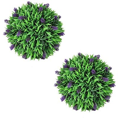 vidaXL 2X Boules de Buis Artificiel et Lavande 30 cm Vert et Violet Topiaire - Publicité vidaXL 2X Boules de Buis Artificiel et Lavande 30 cm Vert et Violet Topiaire - Publicité