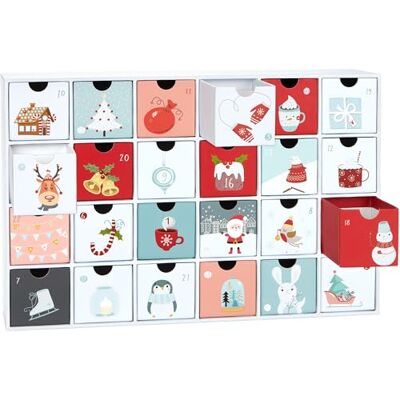 BRUBAKER Calendrier de l'Avent à Remplir Doux Noël Calendrier de Noël DIY avec 24 Portes pour des Bons d'Achat, des Friandises et autres Surprises 39 cm en Carton - Publicité BRUBAKER Calendrier de l'Avent à Remplir Doux Noël Calendrier de Noël DIY avec 24 Portes pour des Bons d'Achat, des Friandises et autres Surprises 39 cm en Carton - Publicité