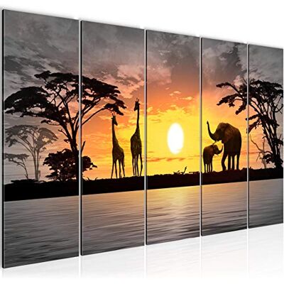 ART Peinture Afrique Le Coucher Du Soleil Impression sur Toile intissee Decoration Murale Salon Chambre 000256c - Publicité ART Peinture Afrique Le Coucher Du Soleil Impression sur Toile intissee Decoration Murale Salon Chambre 000256c - Publicité