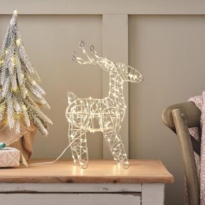 Lights4fun Renne Lumineux à Piles de 31 cm avec 160 Micro LED Blanc Chaud et Minuterie Figurine de Noël en Métal Décoration d'Intérieur - Publicité Lights4fun Renne Lumineux à Piles de 31 cm avec 160 Micro LED Blanc Chaud et Minuterie Figurine de Noël en Métal Décoration d'Intérieur - Publicité