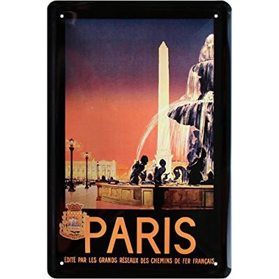 ART 729 Paris France Plaque métallique 20 x 30 cm - Publicité ART 729 Paris France Plaque métallique 20 x 30 cm - Publicité