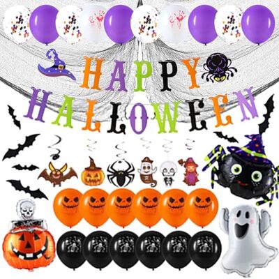 JOYIN Décoration de fête à suspendre pour Halloween avec citrouille fantôme, sorcière et sorcière, décoration de fête d'intérieur et d'extérieur pour le bureau à domicile et les salles de fête - Publicité JOYIN Décoration de fête à suspendre pour Halloween avec citrouille fantôme, sorcière et sorcière, décoration de fête d'intérieur et d'extérieur pour le bureau à domicile et les salles de fête - Publicité