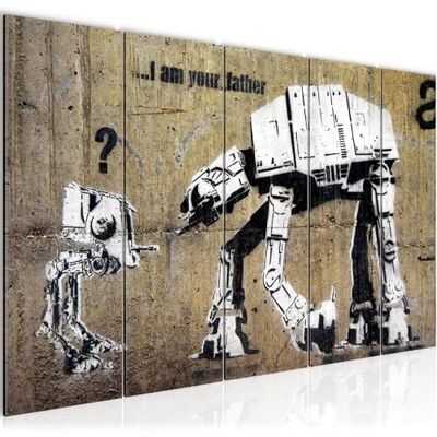 Tableau mural XXL I am your father 200 x 80 cm Marron 5 Parties Art Urbain 302055a - Publicité Tableau mural XXL I am your father 200 x 80 cm Marron 5 Parties Art Urbain 302055a - Publicité