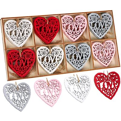 BRUBAKER Suspensions pour Sapin de Noël 24 Pièces Coeurs/Love Ornements en Bois Décoration Arbre de Noël & Saint-Valentin Hauteur 6 cm Blanc/Rouge/Rose/Gris - Publicité BRUBAKER Suspensions pour Sapin de Noël 24 Pièces Coeurs/Love Ornements en Bois Décoration Arbre de Noël & Saint-Valentin Hauteur 6 cm Blanc/Rouge/Rose/Gris - Publicité