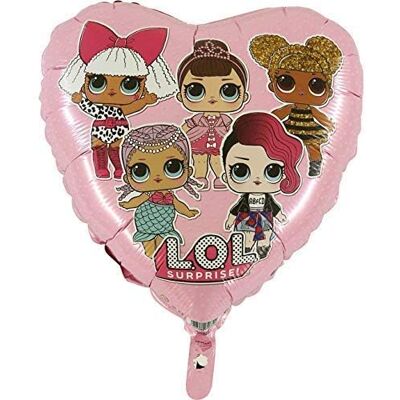Toyland ® Ballon en aluminium en forme de cœur à pois rose LOL Surprise Baby Décorations de fête pour filles - Publicité Toyland ® Ballon en aluminium en forme de cœur à pois rose LOL Surprise Baby Décorations de fête pour filles - Publicité