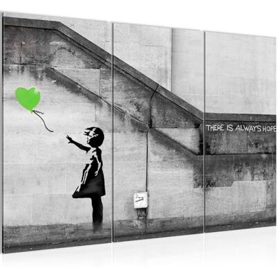 Banksy Ballon Fille Peinture Tableau Salon XXL Vert Art Urbain 120 x 80 cm 3 Parties Decoration Murale 301631b - Publicité Banksy Ballon Fille Peinture Tableau Salon XXL Vert Art Urbain 120 x 80 cm 3 Parties Decoration Murale 301631b - Publicité