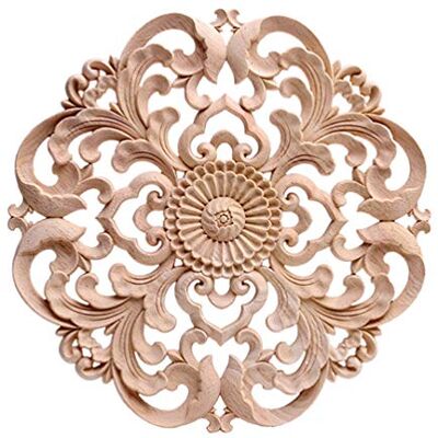 BESPORTBLE Applique en bois sculpté non peint style européen vintage pour décoration de meubles de maison 15 cm - Publicité BESPORTBLE Applique en bois sculpté non peint style européen vintage pour décoration de meubles de maison 15 cm - Publicité