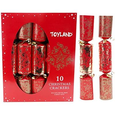 Toyland ® 10 cadeaux de Noël de luxe en or et rouge Chapeaux, thèmes et cadeau original inclus Bouton pression non inclus Décoration de table - Publicité Toyland ® 10 cadeaux de Noël de luxe en or et rouge Chapeaux, thèmes et cadeau original inclus Bouton pression non inclus Décoration de table - Publicité