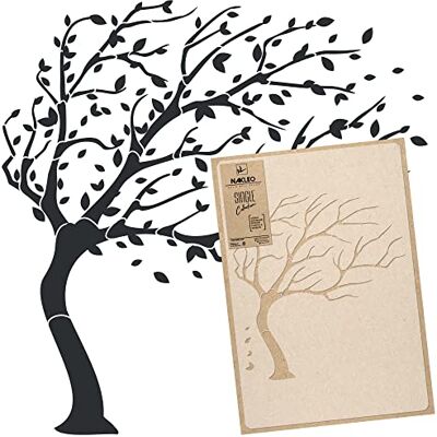 Nakleo Pochoir pour Peinture Murale Grand Format 136x144cm, Modèle en Plastique et Réutilisable, Arbre Sway Bend Vent, DIY Bricolage Artisanat Décoration a Peindre, Bois Tissu Mueble - Publicité Nakleo Pochoir pour Peinture Murale Grand Format 136x144cm, Modèle en Plastique et Réutilisable, Arbre Sway Bend Vent, DIY Bricolage Artisanat Décoration a Peindre, Bois Tissu Mueble - Publicité