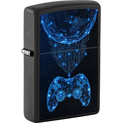 Zippo Briquet Tempête Modèle Gaming Finition Noire Mate avec Color Image Rechargeable Réutilisable Design Coupe-Vent Coffret Cadeau Fabriqué aux États-Unis - Publicité Zippo Briquet Tempête Modèle Gaming Finition Noire Mate avec Color Image Rechargeable Réutilisable Design Coupe-Vent Coffret Cadeau Fabriqué aux États-Unis - Publicité