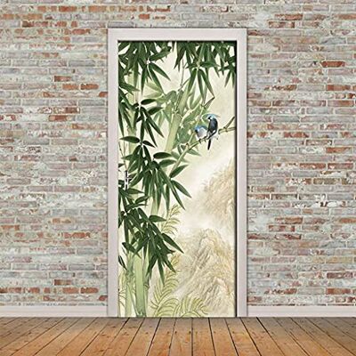 CBWRAW 3D Effect Sticker De Porte Imperméable Auto-Adhésif Amovible Autocollant Vinyle Bambou Vert Abstrait Poster pour Salon Enfants Adultes Chambre Cuisine Salle De Bain Decoration 77x200cm - Publicité CBWRAW 3D Effect Sticker De Porte Imperméable Auto-Adhésif Amovible Autocollant Vinyle Bambou Vert Abstrait Poster pour Salon Enfants Adultes Chambre Cuisine Salle De Bain Decoration 77x200cm - Publicité