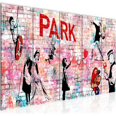 Tableau mural XXL Banksy Collage 200 x 80 cm Coloré 5 Parties 013255c - Publicité Tableau mural XXL Banksy Collage 200 x 80 cm Coloré 5 Parties 013255c - Publicité