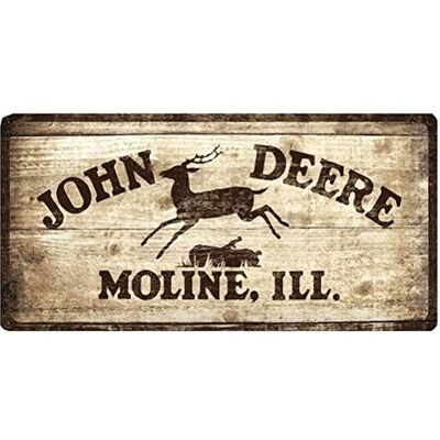 Nostalgic Art John Deere avec Logo 1937 Plaque 25 x 50 cm - Publicité Nostalgic Art John Deere avec Logo 1937 Plaque 25 x 50 cm - Publicité