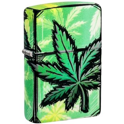 Zippo Glowing Leaves Design 540 Color Glow in The Dark Pocket Lighter - Publicité Zippo Glowing Leaves Design 540 Color Glow in The Dark Pocket Lighter - Publicité