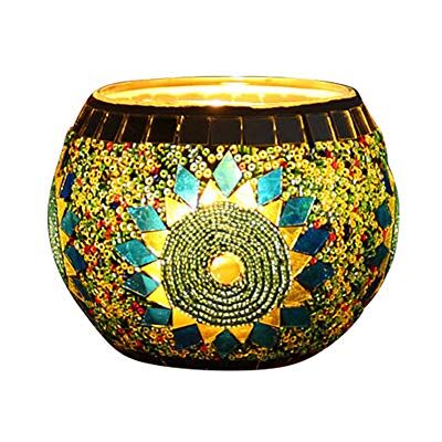 Oriental riverkit Bougeoir en Verre Mosaïque, 10,5 x 7 cm, Mosaïque Photophore Craquelé Porte-Bougie Romantique, Bougeoir Fait Main en Verre Motif pour Décoration Intérieure, Vert - Publicité Oriental riverkit Bougeoir en Verre Mosaïque, 10,5 x 7 cm, Mosaïque Photophore Craquelé Porte-Bougie Romantique, Bougeoir Fait Main en Verre Motif pour Décoration Intérieure, Vert - Publicité