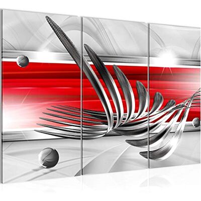 Abstrait Peinture Tableau Salon XXL Gra Rouge Perles 120 x 80 cm 3 Parties Decoration Murale 008531a - Publicité Abstrait Peinture Tableau Salon XXL Gra Rouge Perles 120 x 80 cm 3 Parties Decoration Murale 008531a - Publicité