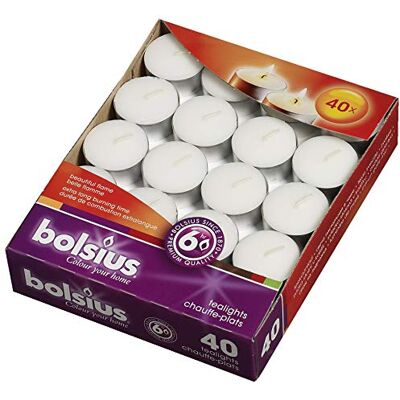 Bolsius Ivyline Lot de 40 Bougies Chauffe-Plat Cire de Paraffine - Publicité Bolsius Ivyline Lot de 40 Bougies Chauffe-Plat Cire de Paraffine - Publicité