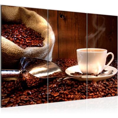 Café Cuisine Peinture Tableau Salon XXL Marron Salle À Manger 120 x 80 cm 3 Parties Decoration Murale 501831b - Publicité Café Cuisine Peinture Tableau Salon XXL Marron Salle À Manger 120 x 80 cm 3 Parties Decoration Murale 501831b - Publicité