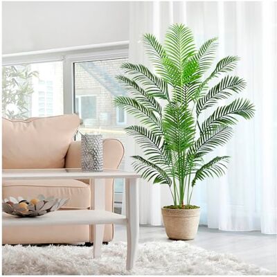 FSOHOI Palmier Artificiel Arnusa en Pot 180cm, Plante Artificielle Areca Interieur, Arbre Artificiel Décorative pour Salon Balcon Chambre Bureau (Pot Noir, 180cm) - Publicité FSOHOI Palmier Artificiel Arnusa en Pot 180cm, Plante Artificielle Areca Interieur, Arbre Artificiel Décorative pour Salon Balcon Chambre Bureau (Pot Noir, 180cm) - Publicité