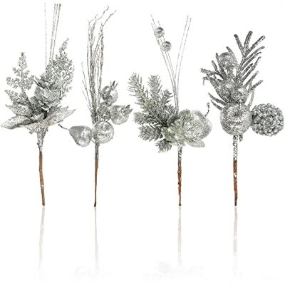 com-four ® 4X Arrangements décoratifs, des brindilles comme Superbes de belles décorations d'intérieur également pour les couronnes et les compositions florales - Publicité com-four ® 4X Arrangements décoratifs, des brindilles comme Superbes de belles décorations d'intérieur également pour les couronnes et les compositions florales - Publicité