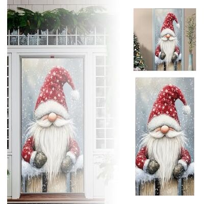 DaPongZhi Couverture de Porte Noël, 200 x 90cm Bannière de Porte de Noël, Decoration de Noel Exterieur, Décoration de Porte Noël, Couverture de Porte de Père Noël pour Décoration Porte Entrée Maison - Publicité DaPongZhi Couverture de Porte Noël, 200 x 90cm Bannière de Porte de Noël, Decoration de Noel Exterieur, Décoration de Porte Noël, Couverture de Porte de Père Noël pour Décoration Porte Entrée Maison - Publicité