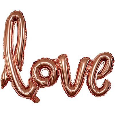 DekoRex ® „Love“ Amour Gonflable Guirlande de Lettres et Brillants Foil de Ballons de 100cm pour l'air Décoration - Publicité DekoRex ® „Love“ Amour Gonflable Guirlande de Lettres et Brillants Foil de Ballons de 100cm pour l'air Décoration - Publicité