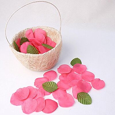Santex Pétale de fleur avec feuille 5X4.6cm fushia paquet de 100 - Publicité Santex Pétale de fleur avec feuille 5X4.6cm fushia paquet de 100 - Publicité
