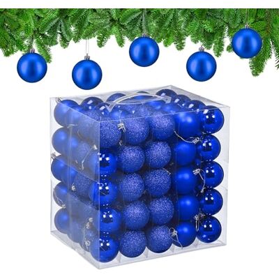 Relaxdays Boule de Noël, lot Pratique de 50, en Plastique Robuste, pour Le Sapin, diamètre : 6 cm, Bleu Roi - Publicité Relaxdays Boule de Noël, lot Pratique de 50, en Plastique Robuste, pour Le Sapin, diamètre : 6 cm, Bleu Roi - Publicité