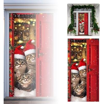 DaPongZhi Couverture de Porte Noël, 200 x 90cm Bannière de Porte de Noël, Decoration de Noel Exterieur, Décoration de Porte Noël, Couverture de Porte de Père Noël pour Décoration Porte Entrée Maison - Publicité DaPongZhi Couverture de Porte Noël, 200 x 90cm Bannière de Porte de Noël, Decoration de Noel Exterieur, Décoration de Porte Noël, Couverture de Porte de Père Noël pour Décoration Porte Entrée Maison - Publicité